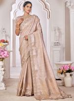 Top Dyed Silk Off White Wedding Wear Coding Work Saree